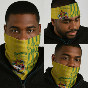 Zimbabwe Football Neck Gaiter Come On Warriors - Kente Pattern - African Pride