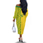 Custom Zimbabwe Football Off The Shoulder Long Sleeve Dress Come On Warriors - Kente Pattern - African Pride