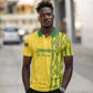 Custom Zimbabwe Football Polo Shirt Come On Warriors - Kente Pattern - African Pride