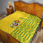 Zimbabwe Football Quilt Come On Warriors - Kente Pattern - African Pride
