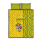 Zimbabwe Football Quilt Bed Set Come On Warriors - Kente Pattern - African Pride
