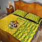 Zimbabwe Football Quilt Bed Set Come On Warriors - Kente Pattern - African Pride
