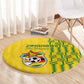 Zimbabwe Football Round Carpet Come On Warriors - Kente Pattern - African Pride