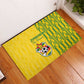 Zimbabwe Football Rubber Doormat Come On Warriors - Kente Pattern - African Pride