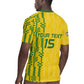 Custom Zimbabwe Football Rugby Jersey Come On Warriors - Kente Pattern - African Pride