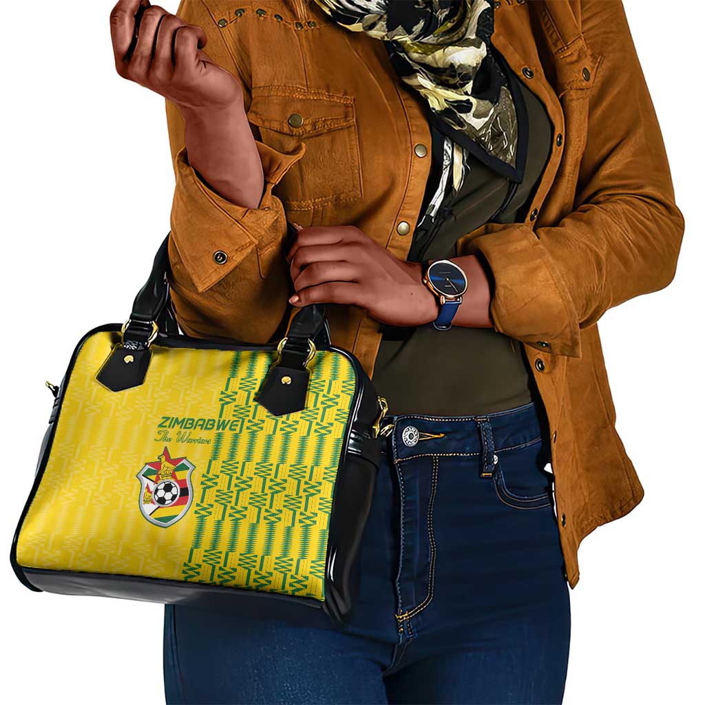 Zimbabwe Football Shoulder Handbag Come On Warriors - Kente Pattern - African Pride