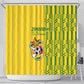 Zimbabwe Football Shower Curtain Come On Warriors - Kente Pattern - African Pride