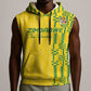 Custom Zimbabwe Football Sleeveless Hoodie Come On Warriors - Kente Pattern - African Pride