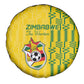 Zimbabwe Football Spare Tire Cover Come On Warriors - Kente Pattern - African Pride