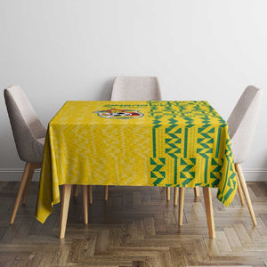 Zimbabwe Football Tablecloth Come On Warriors - Kente Pattern - African Pride