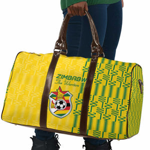 Zimbabwe Football Travel Bag Come On Warriors - Kente Pattern - African Pride