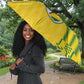 Zimbabwe Football Umbrella Come On Warriors - Kente Pattern - African Pride
