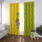 Zimbabwe Football Window Curtain Come On Warriors - Kente Pattern - African Pride