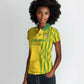 Custom Zimbabwe Football Women Polo Shirt Come On Warriors - Kente Pattern - African Pride