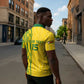 Custom Zimbabwe Football Zipper Polo Shirt Come On Warriors - Kente Pattern - African Pride