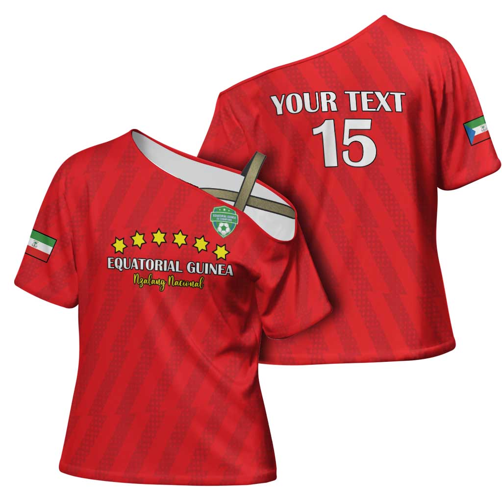 Custom Equatorial Guinea Football Cross Shoulder Shirt Go Nzalang Nacional Go - African Pride