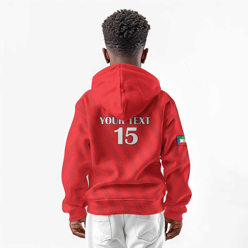Custom Equatorial Guinea Football Kid Hoodie Go Nzalang Nacional Go - African Pride