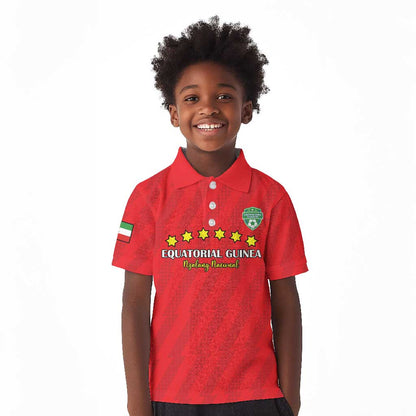 Custom Equatorial Guinea Football Kid Polo Shirt Go Nzalang Nacional Go - African Pride