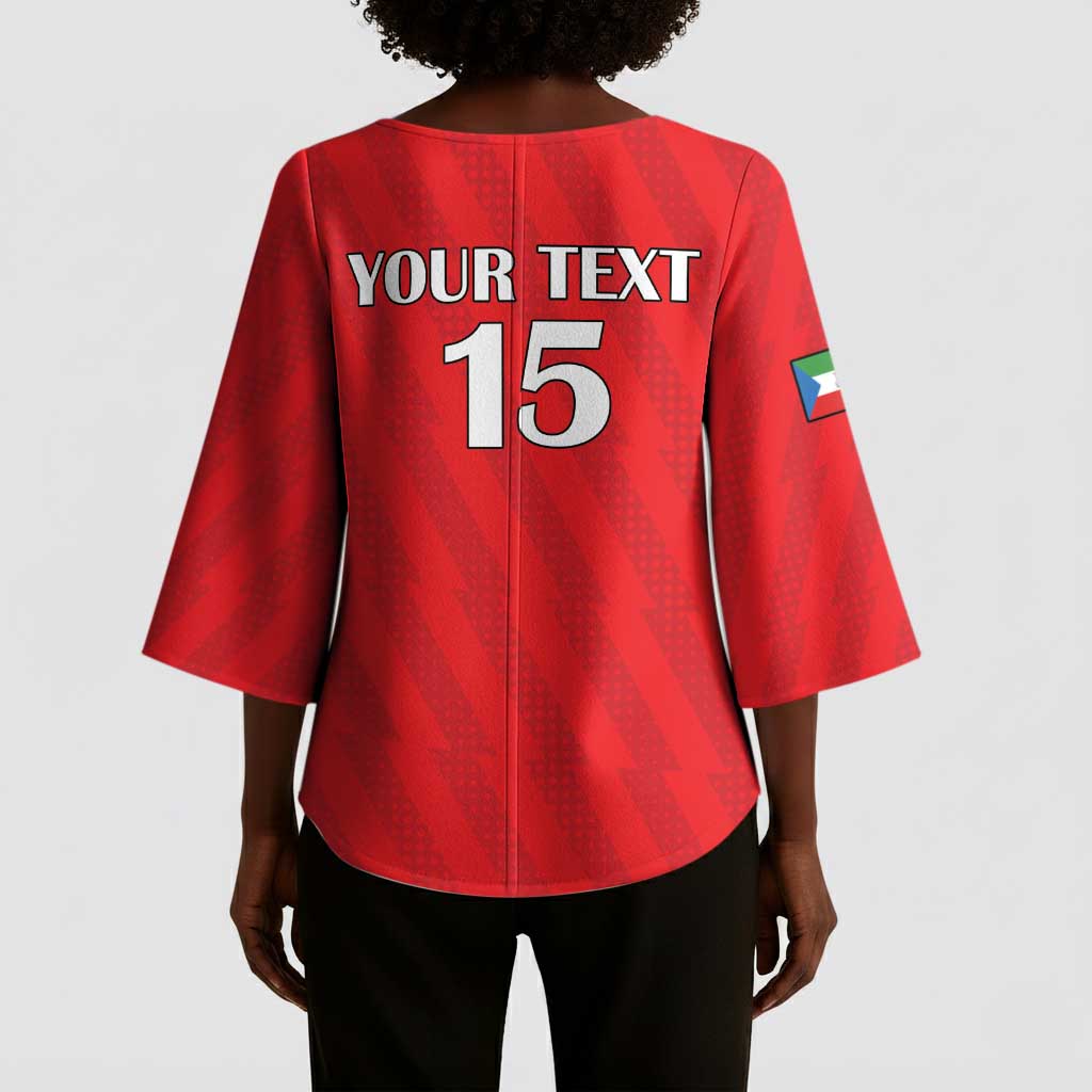 Custom Equatorial Guinea Football Kimono Sleeve Blouse Go Nzalang Nacional Go - African Pride