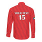 Custom Equatorial Guinea Football Long Sleeve Button Shirt Go Nzalang Nacional Go - African Pride