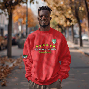 Custom Equatorial Guinea Football Sweatshirt Go Nzalang Nacional Go - African Pride