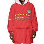 Custom Equatorial Guinea Football Wearable Blanket Hoodie Go Nzalang Nacional Go - African Pride
