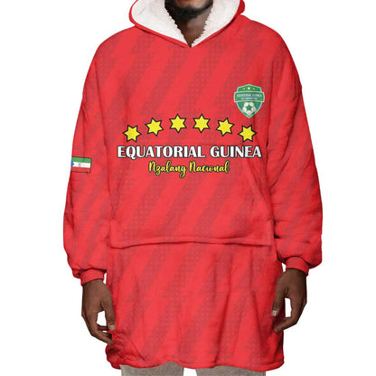 Custom Equatorial Guinea Football Wearable Blanket Hoodie Go Nzalang Nacional Go - African Pride