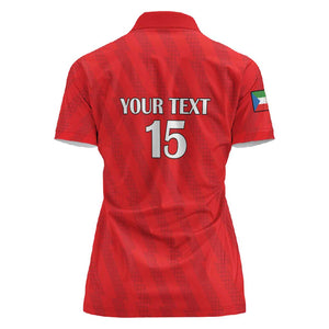 Custom Equatorial Guinea Football Women Polo Shirt Go Nzalang Nacional Go - African Pride