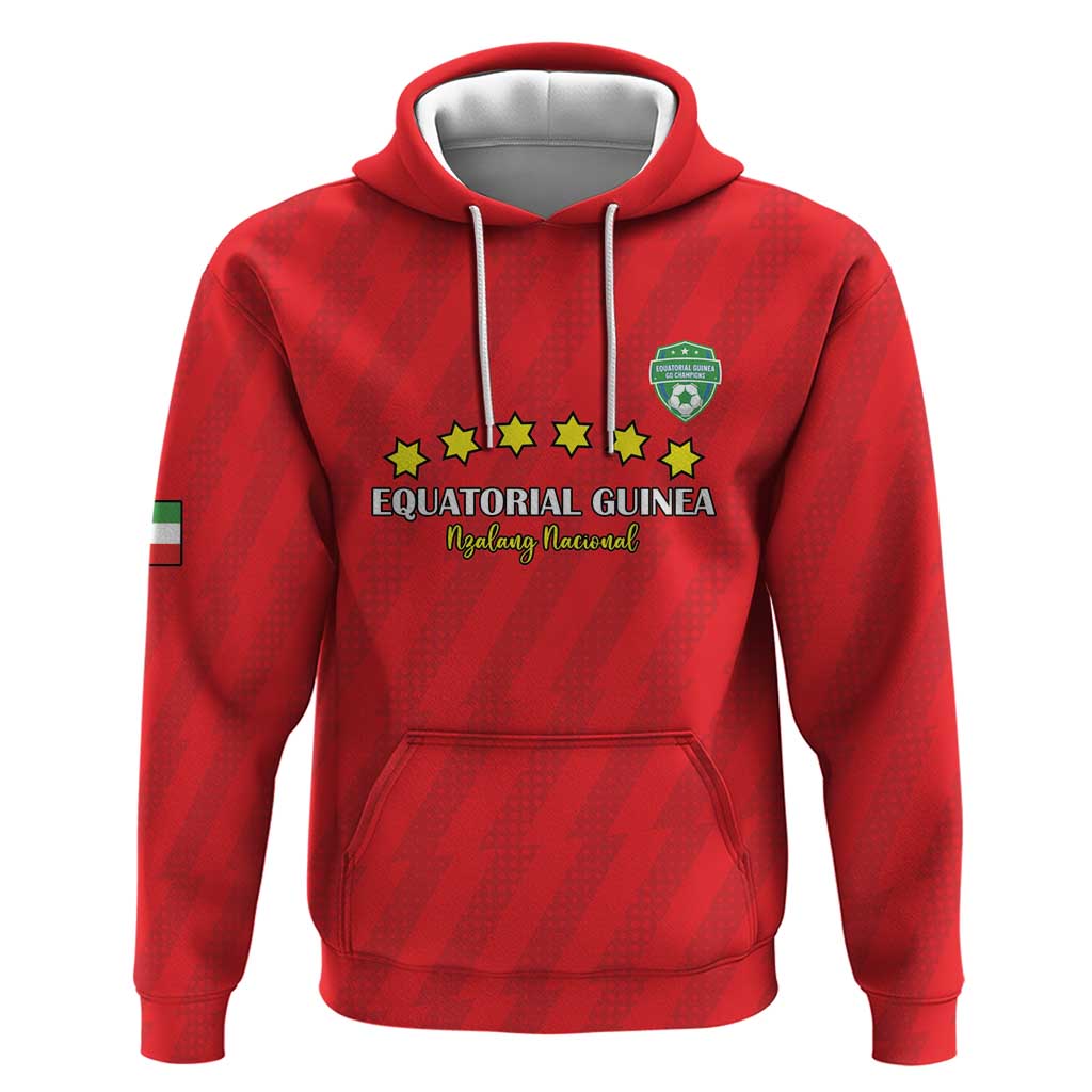 Custom Equatorial Guinea Football Zip Hoodie Go Nzalang Nacional Go - African Pride