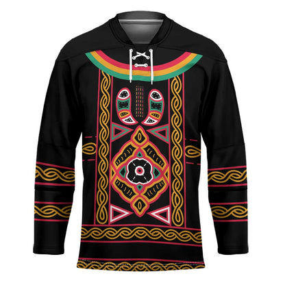 Cameroon Bamenda Hockey Jersey Toghu Traditional Pattern