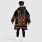 Cameroon Bamenda Kid Wearable Blanket Hoodie Toghu Traditional Pattern