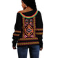 Cameroon Bamenda Off Shoulder Sweater Toghu Traditional Pattern