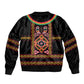 Cameroon Bamenda Sleeve Zip Bomber Jacket Toghu Traditional Pattern