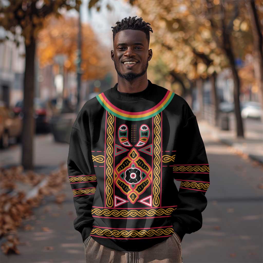 Cameroon Bamenda Sweatshirt Toghu Traditional Pattern