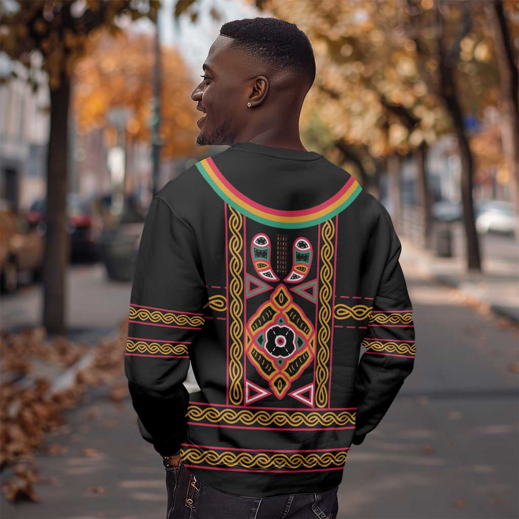 Cameroon Bamenda Sweatshirt Toghu Traditional Pattern