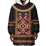 Cameroon Bamenda Wearable Blanket Hoodie Toghu Traditional Pattern