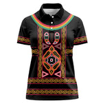 Cameroon Bamenda Women Polo Shirt Toghu Traditional Pattern