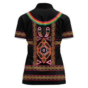 Cameroon Bamenda Women Polo Shirt Toghu Traditional Pattern