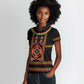 Cameroon Bamenda Women Polo Shirt Toghu Traditional Pattern