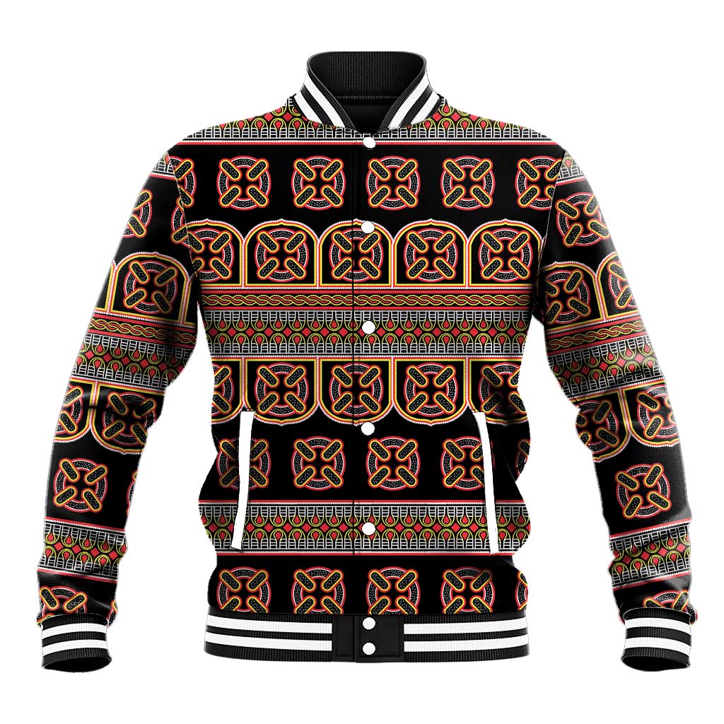 Bamenda Toghu Baseball Jacket Cameroon Traditional Pattern