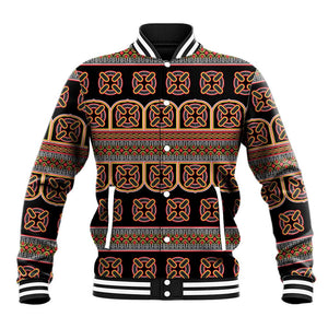 Bamenda Toghu Baseball Jacket Cameroon Traditional Pattern