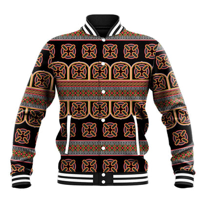 Bamenda Toghu Baseball Jacket Cameroon Traditional Pattern