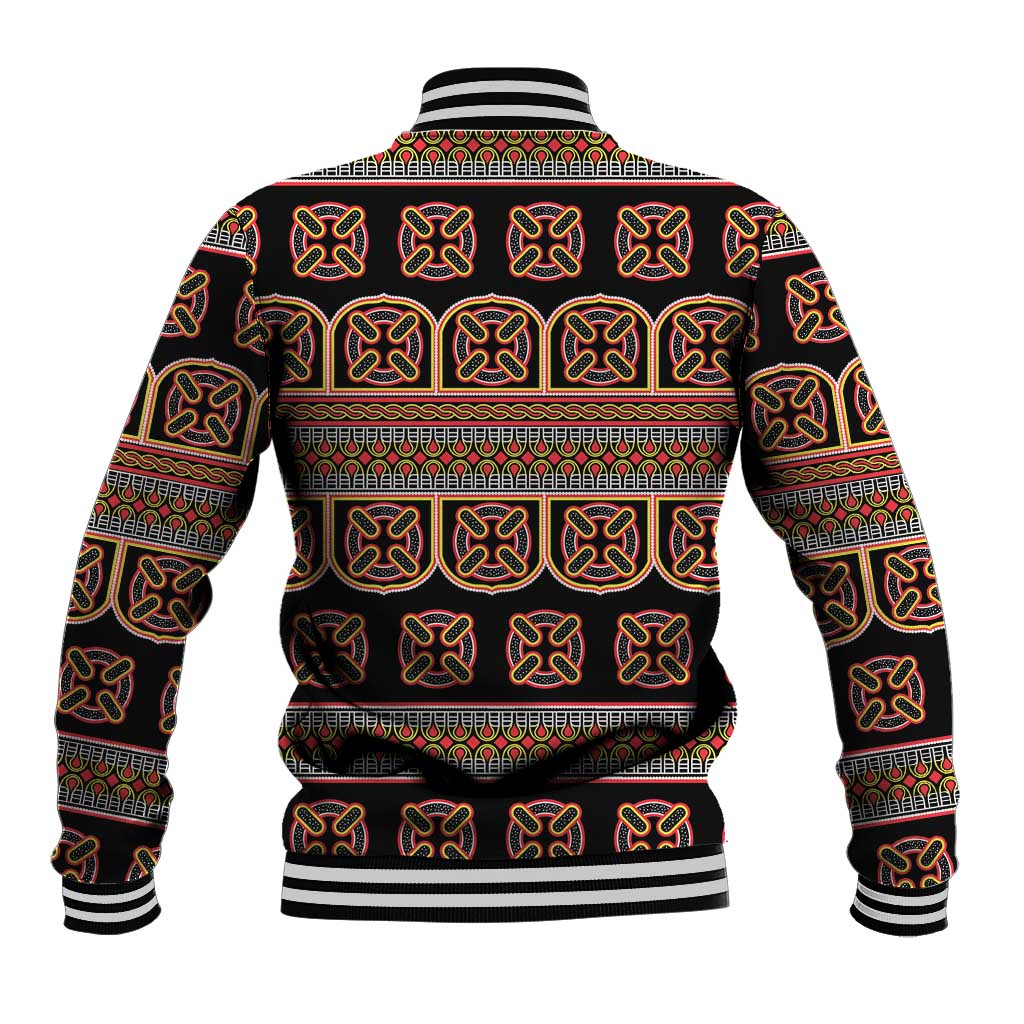 Bamenda Toghu Baseball Jacket Cameroon Traditional Pattern