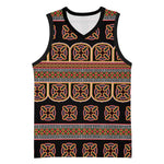 Bamenda Toghu Basketball Jersey Cameroon Traditional Pattern
