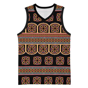 Bamenda Toghu Basketball Jersey Cameroon Traditional Pattern