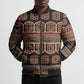 Bamenda Toghu Bomber Puffer Jacket Cameroon Traditional Pattern