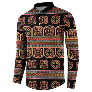 Bamenda Toghu Button Sweatshirt Cameroon Traditional Pattern