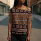 Bamenda Toghu Cross Shoulder Shirt Cameroon Traditional Pattern