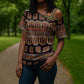 Bamenda Toghu Cross Shoulder Shirt Cameroon Traditional Pattern