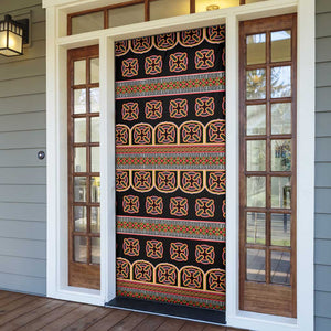 Bamenda Toghu Door Cover Cameroon Traditional Pattern